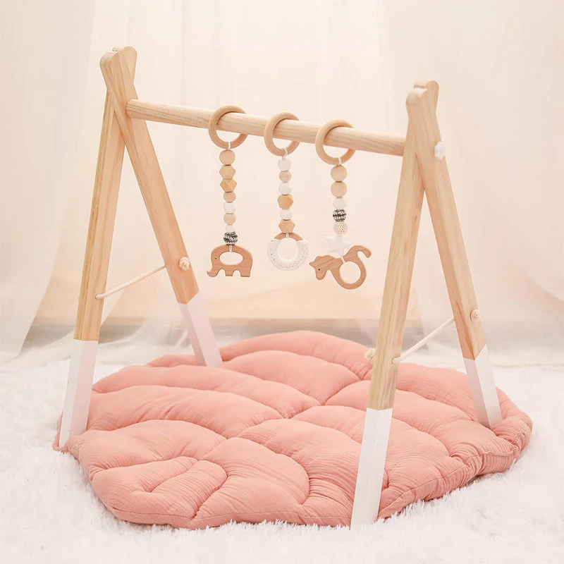 Minimalist Wooden Baby Activity Gym Playground - Image 2