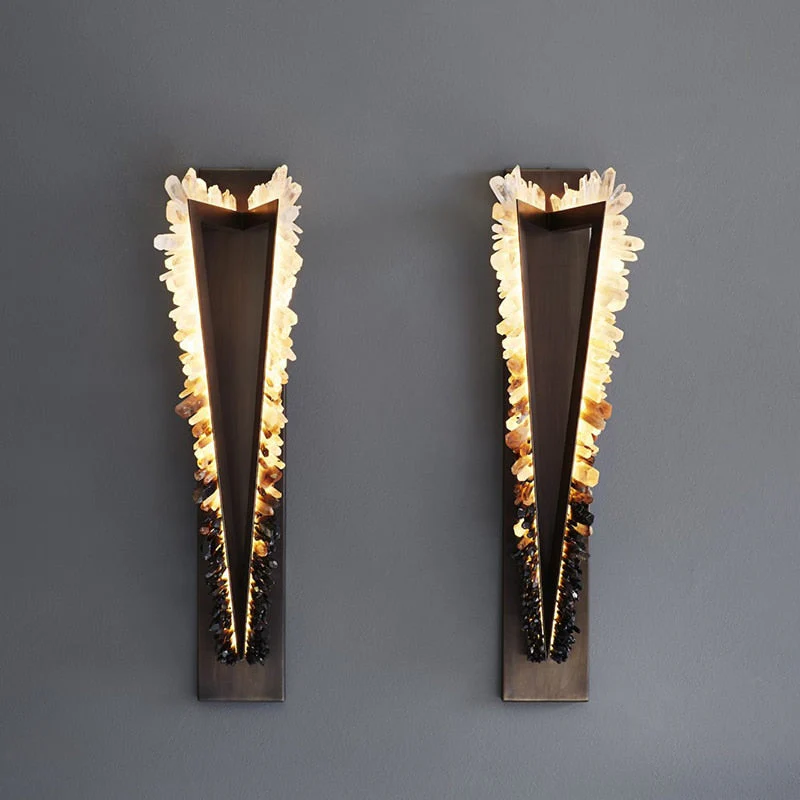 Modern Elegant Crystal Stone Led Wall Lamp - Image 2