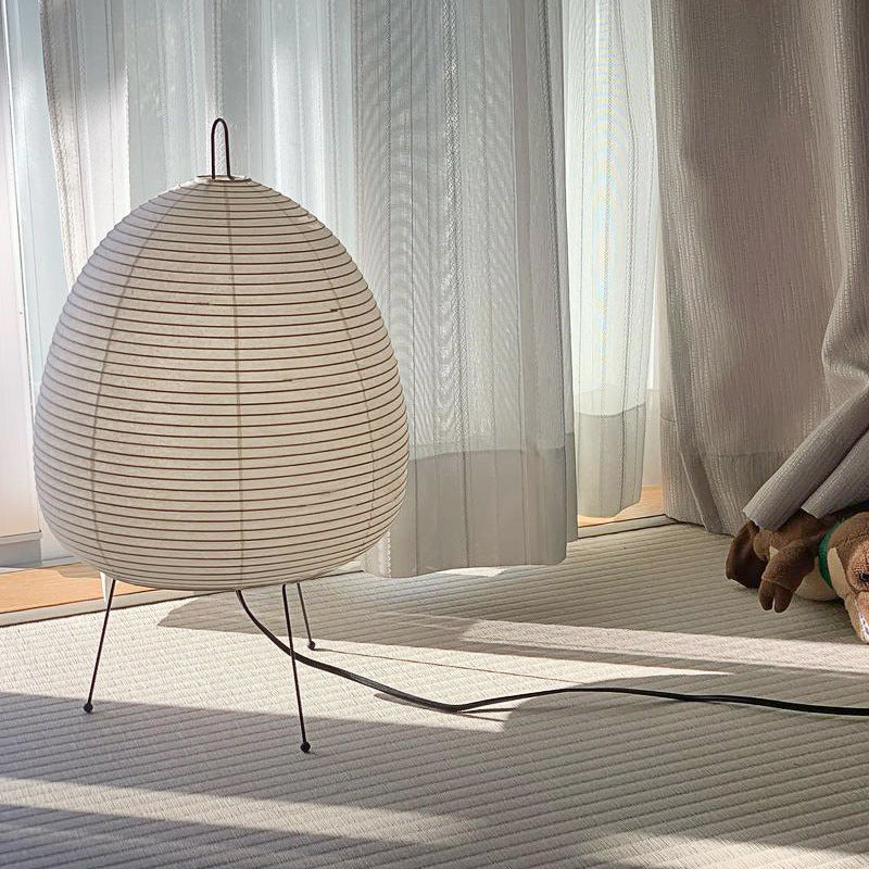 Modern Japanese Paper Lantern Table Lamp - Image 3