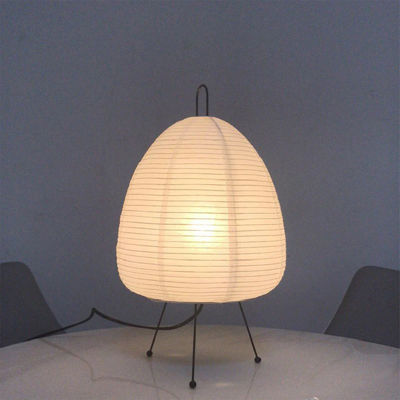 Modern Japanese Paper Lantern Table Lamp - Image 1