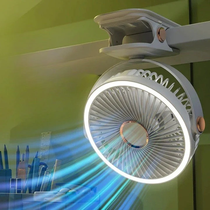 Multi-Angle Outdoor Clip-On Rechargeable Cooling Fan - Image 1