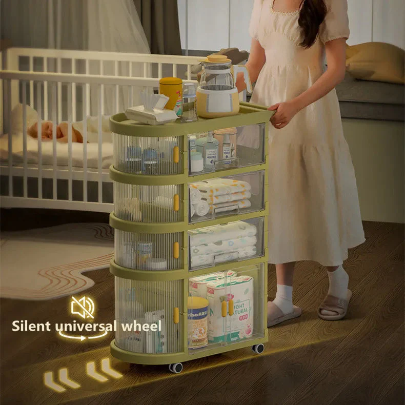 Multi-Layer Storage Organizer Foldable Trolley - Image 2