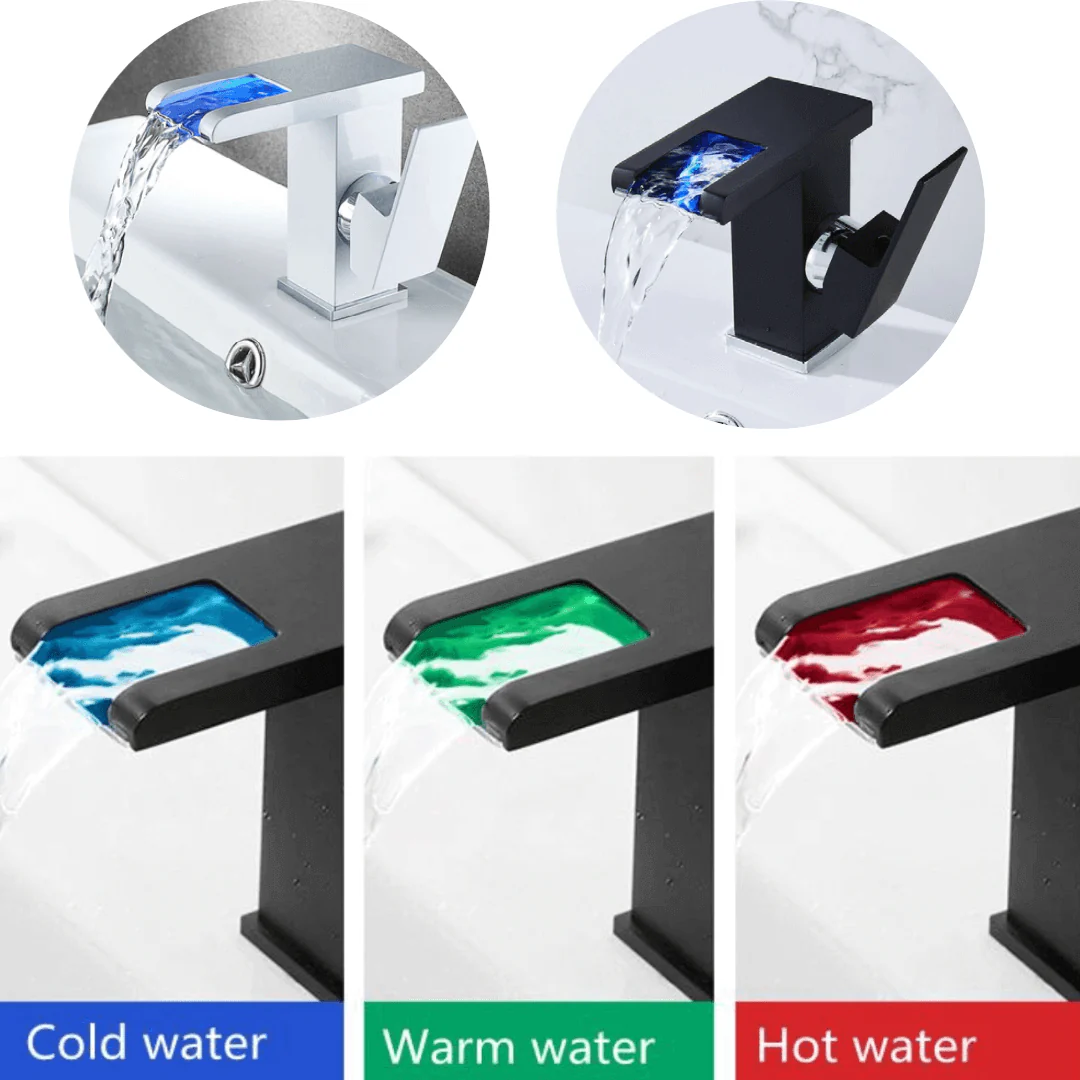 Water Temperature Sensitive LED Bathroom Faucet - Image 2