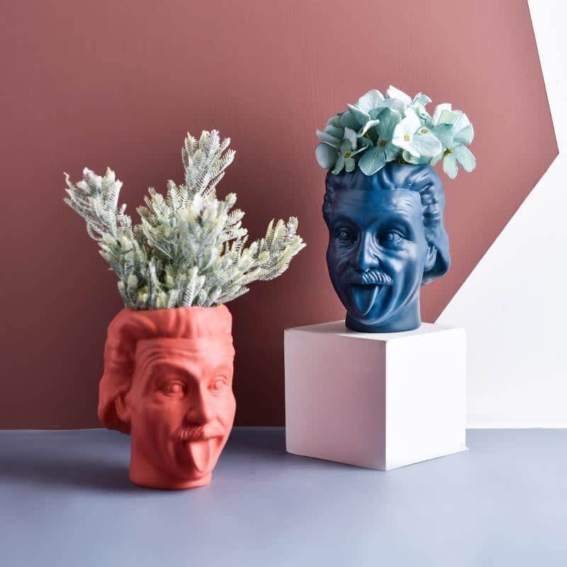 Creative Portrait Vase Flower Pot Pen Holder - Image 2