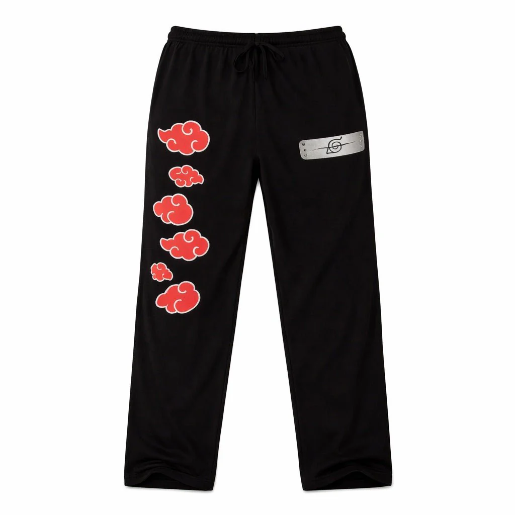 Naruto Shippuden Itachi Headband And And Leaf Clouds Anime Lounge Pants Sleepwear