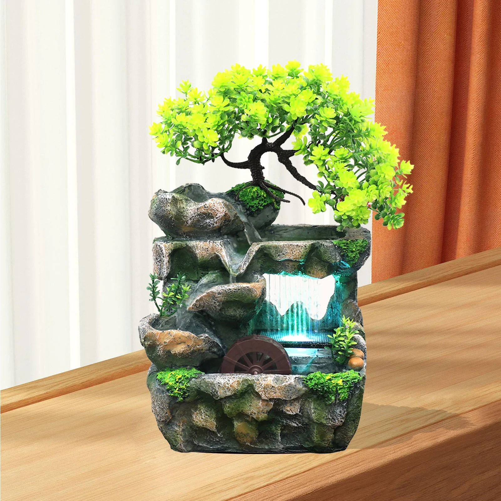 Natural Mini Tree Waterfall Desk Fountain - Image 3