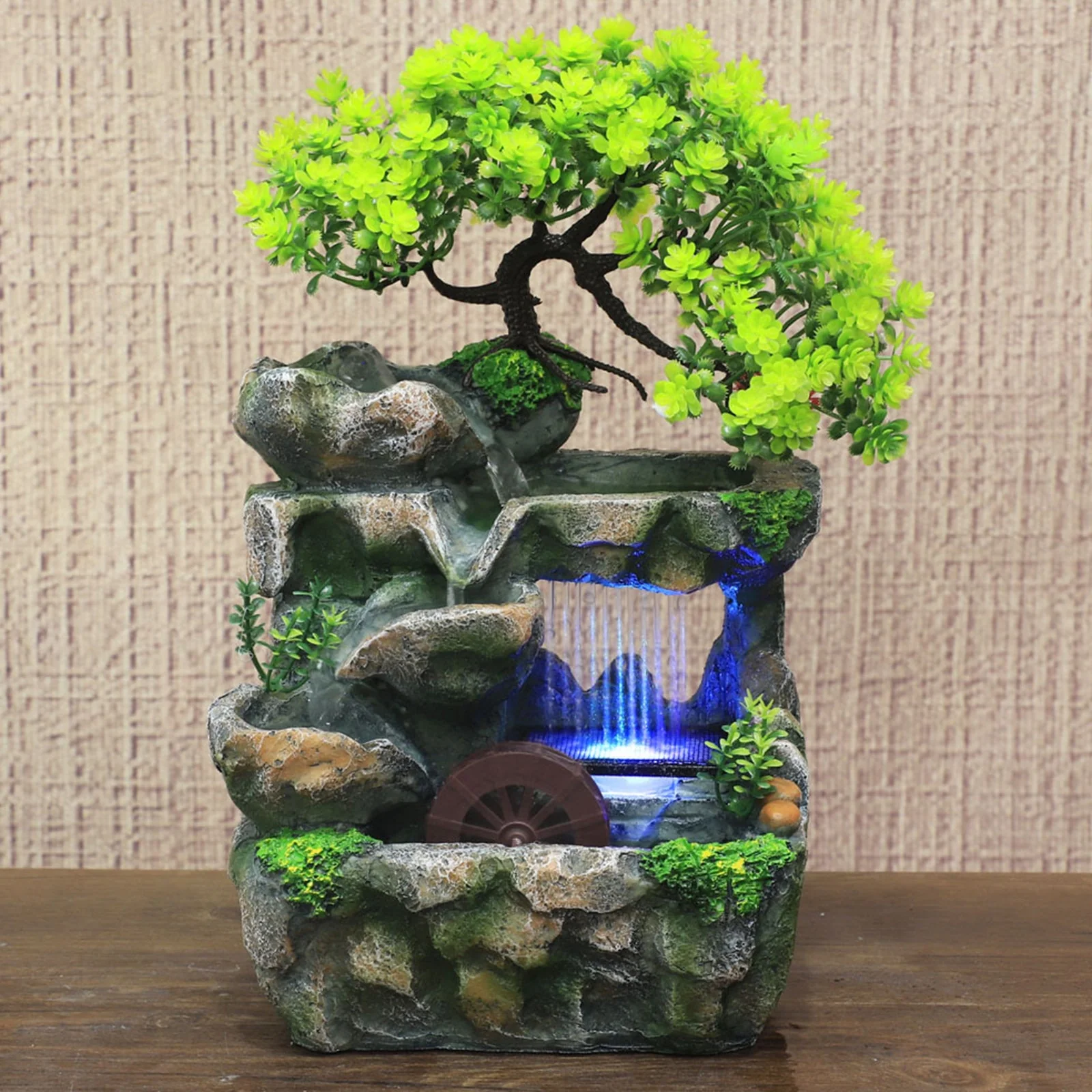 Natural Mini Tree Waterfall Desk Fountain - Image 1