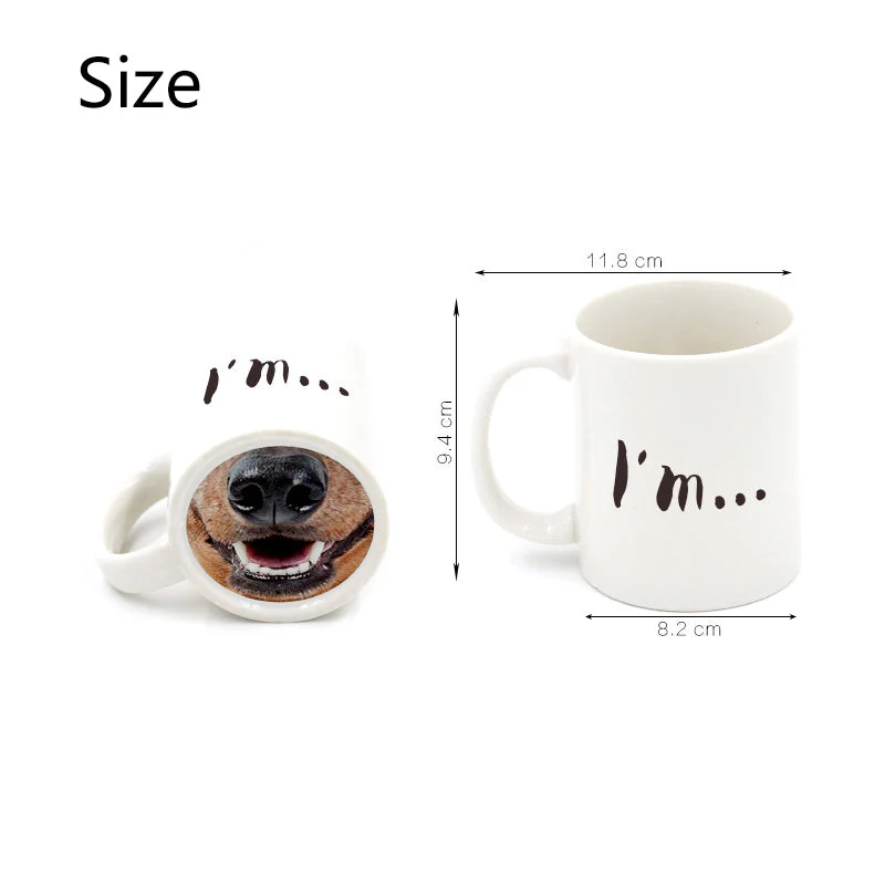 Ceramic Dog Nose Coffee Mug - Image 3