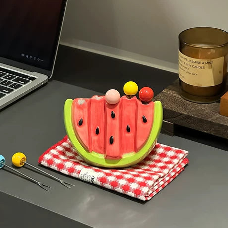 Watermelon Fruit Bite Sticks Fork Set - Image 3