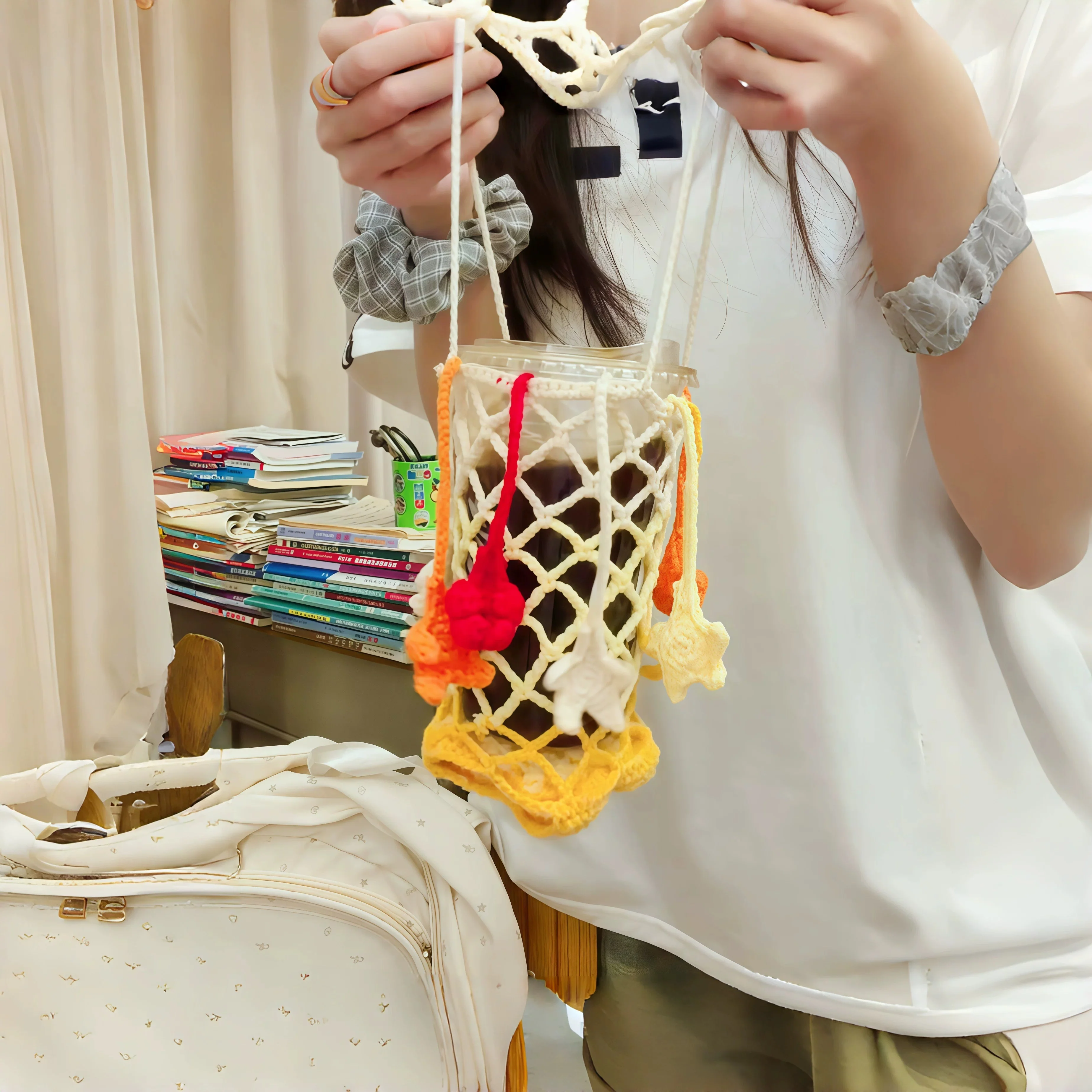 Star Weave Handmade Bottle Holder - Image 3