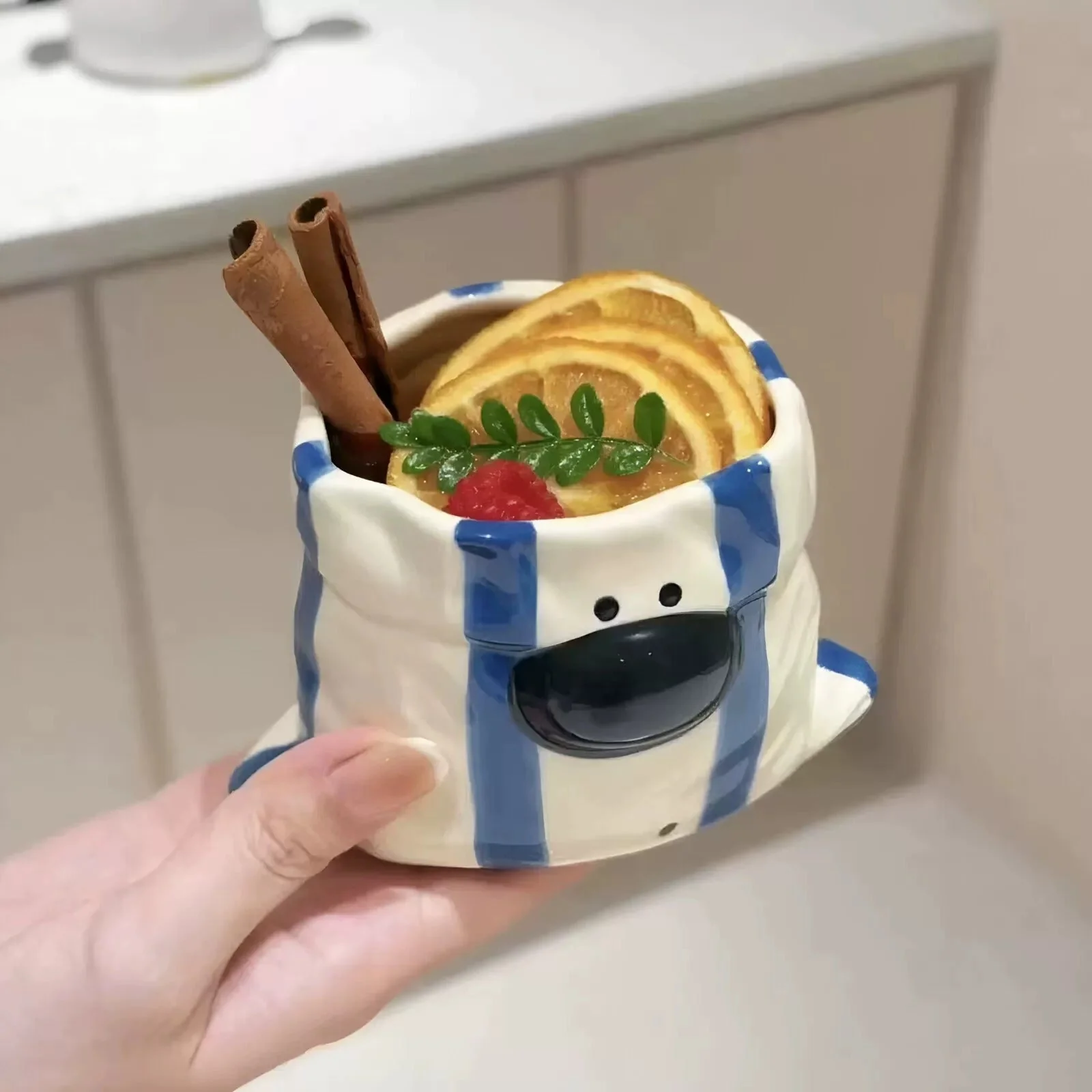 Puppy Bite Ceramic Snack Bowl Cup - Image 1