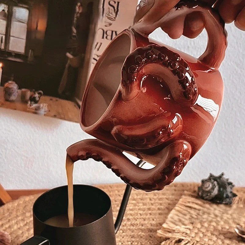 Octopus Tentacle Ceramic Coffee Mug - Image 2