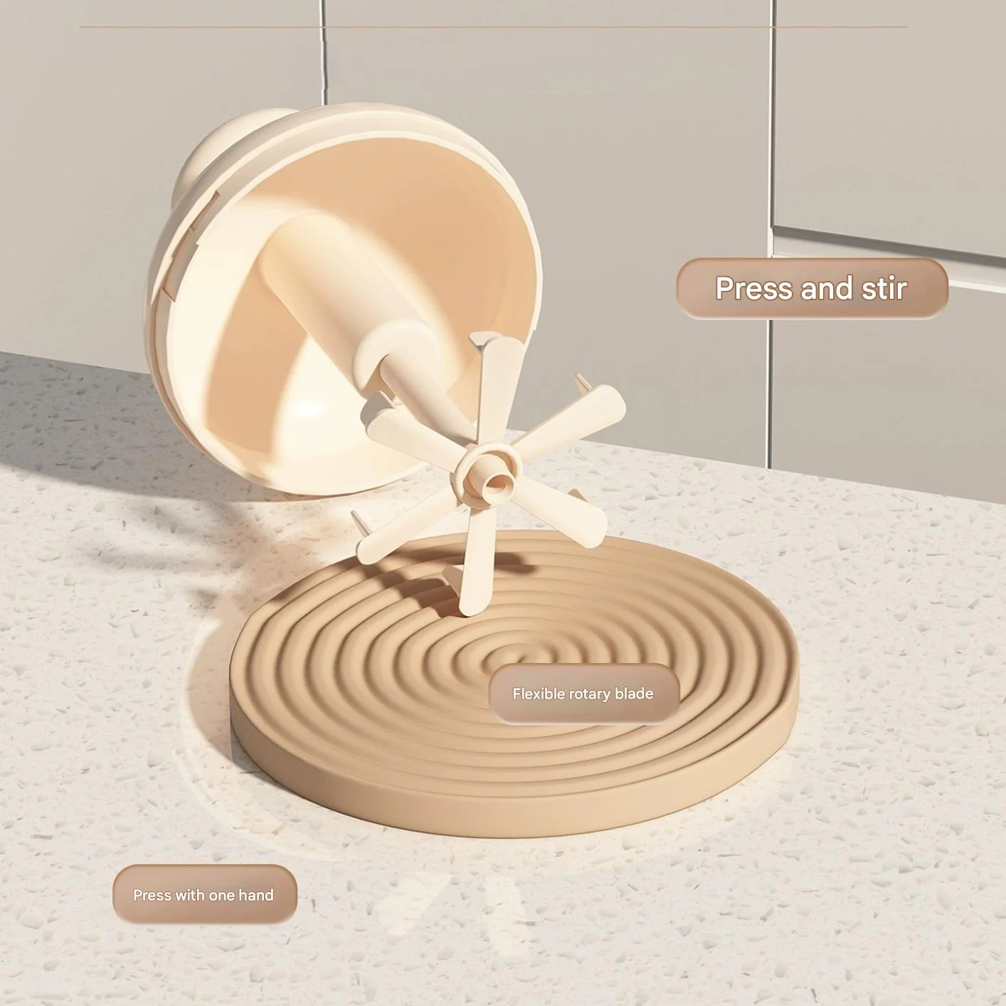 Ergonomic Multi-Blade Manual Egg Mixer - Image 3
