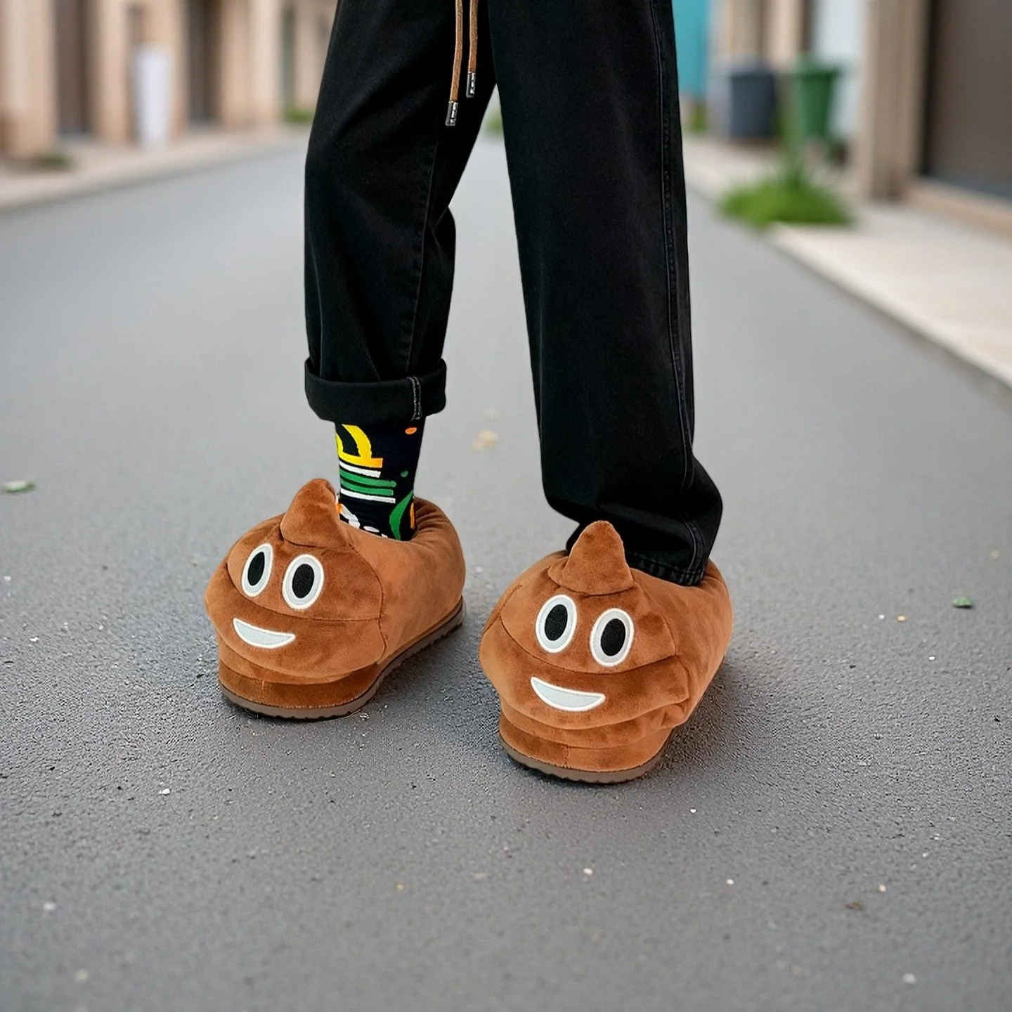 Funny Poop Warm Plush Slippers - Image 3