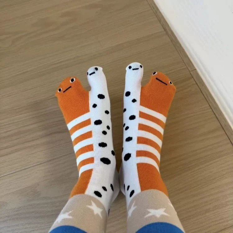 Playful Eel Stripe Cozy Crew Socks - Image 3