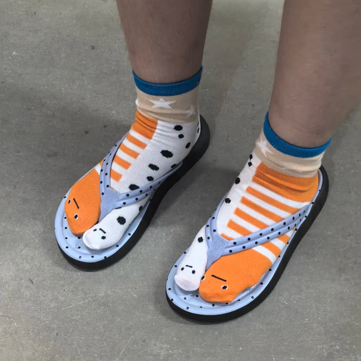 Playful Eel Stripe Cozy Crew Socks - Image 2
