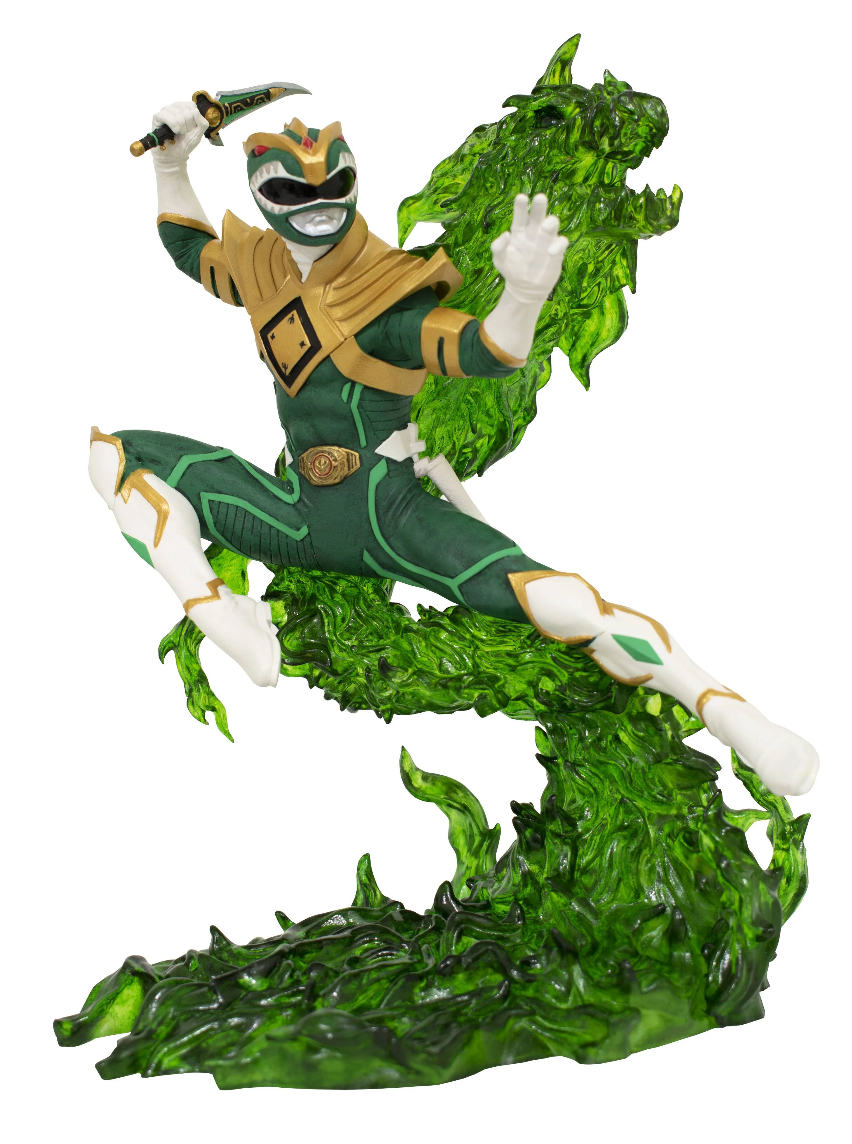Mighty Morphin Power Rangers Gallery Green Ranger Diamond Select Toys PVC Statue - Image 1