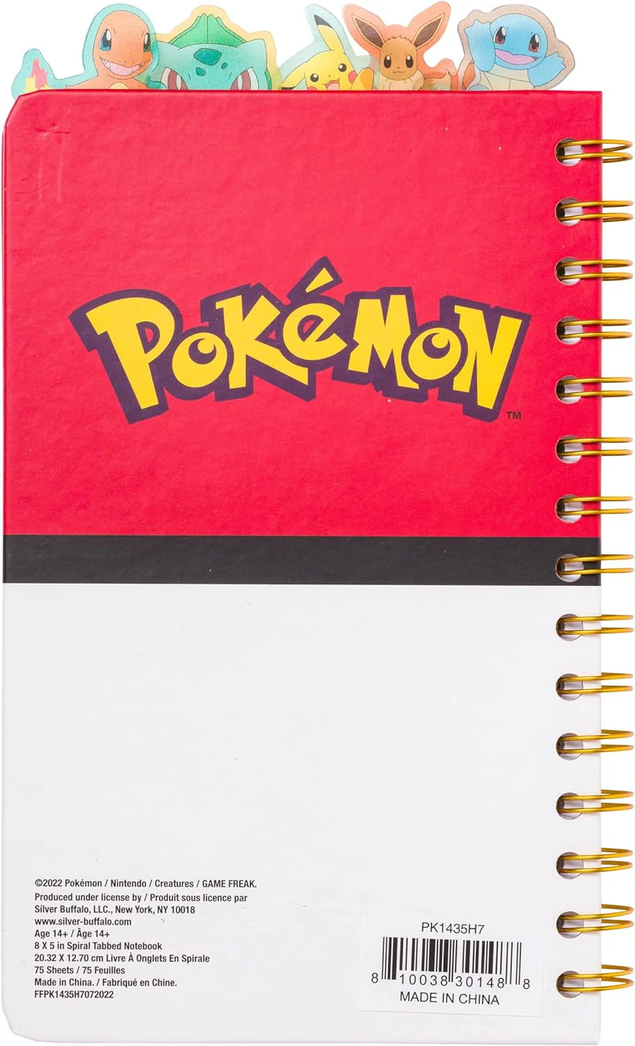 Pokemon Pokeball Starters Spiral Tabbed Notebook 8 x 5 Inches - Image 3