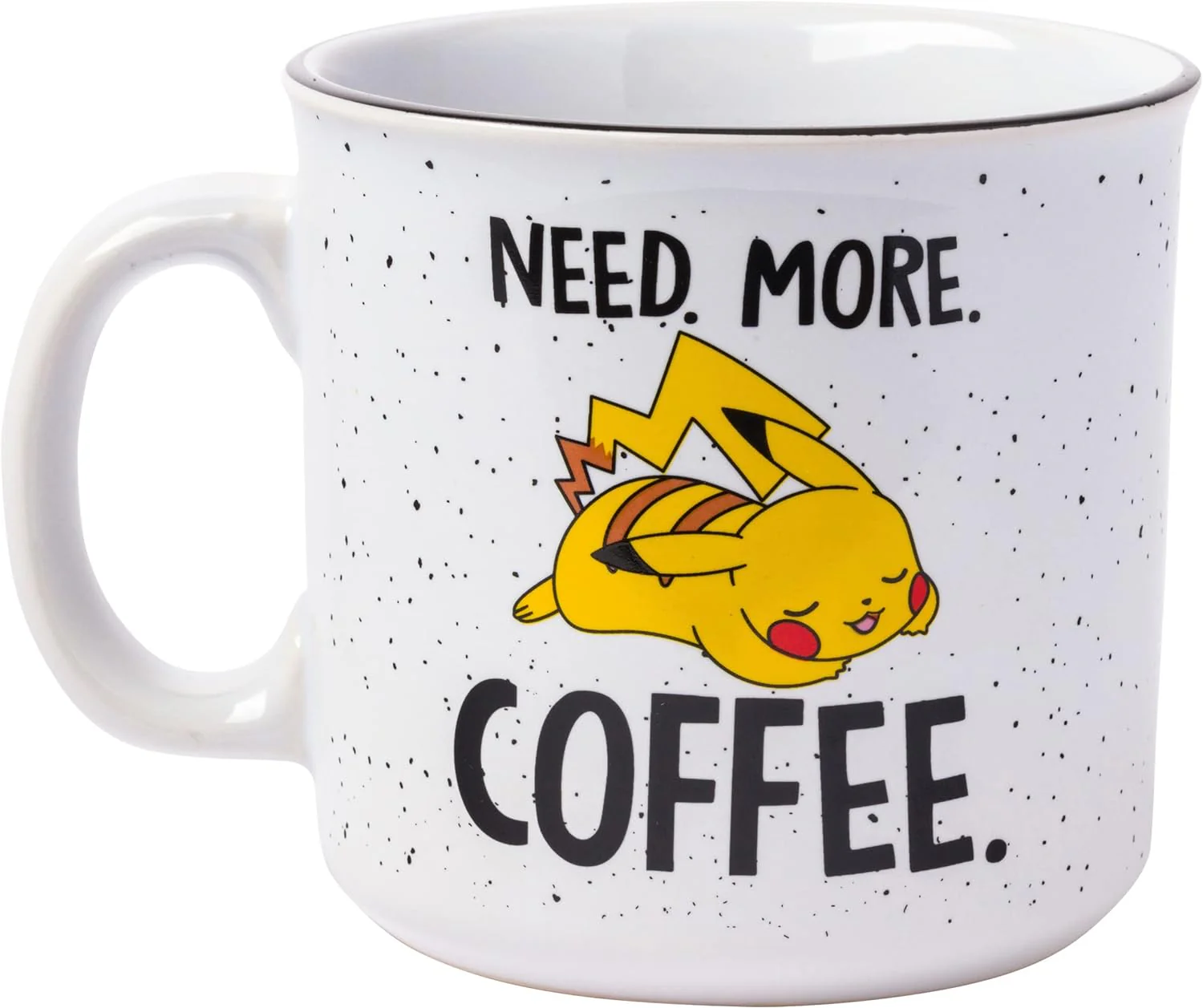 Pokemon Pikachu Need More Coffee Ceramic Camper Mug Microwave Safe 20 Ounces - Image 3