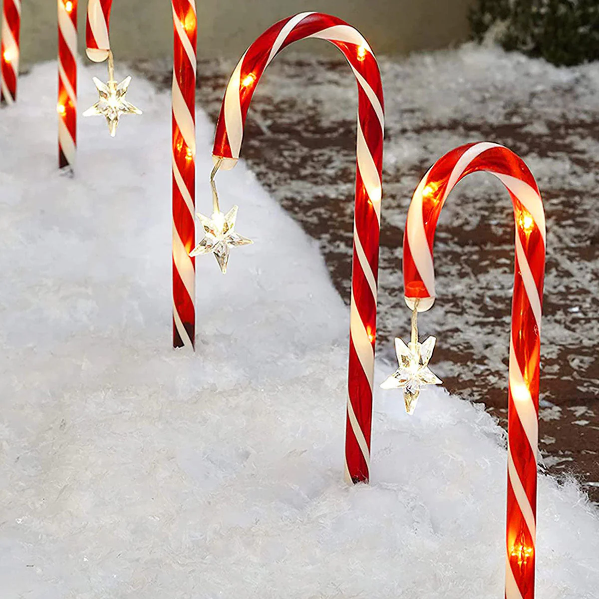 Candy Cane Lane LED Solar Lamp - Image 3