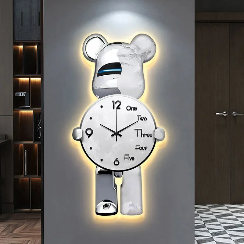 Glowing Star Bear LED Wall Clock - Image 3