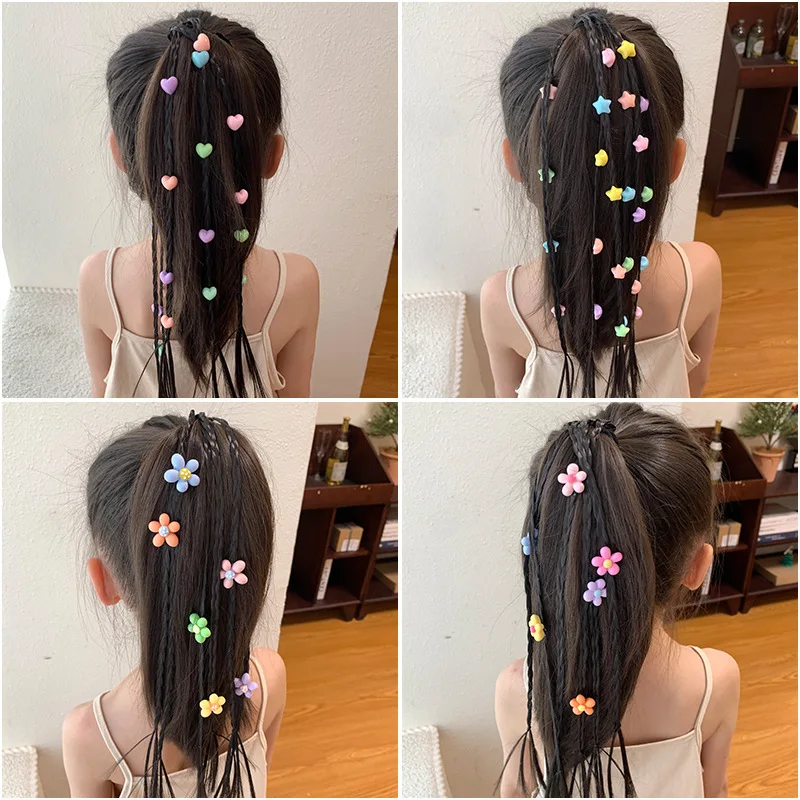 Floral Charm Ponytail Kids Hair Bands - Image 3