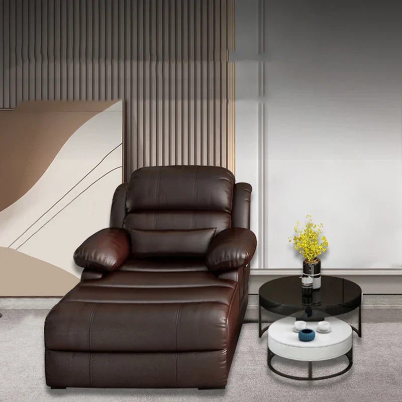 Premium Italian Leather Reclining Lounge Chair