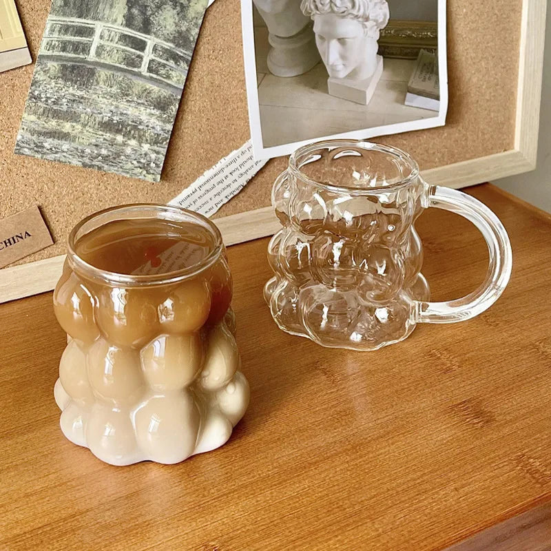 Sleek Glass Irregular Bubble Mug - Image 2