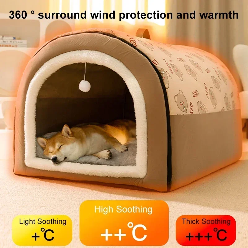 Warm Winter Cozy Washable Dog House - Image 3