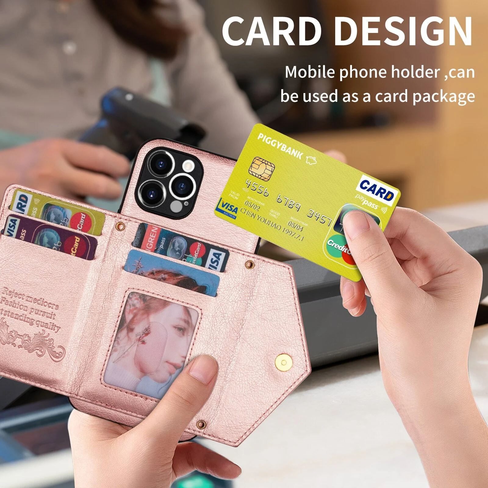 Smart Carry iPhone Card Holder Wallet Cover Case - Image 2