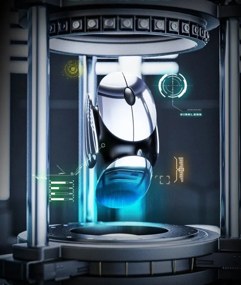 Aluminum Space Ship Wireless Gaming Mouse - Image 2