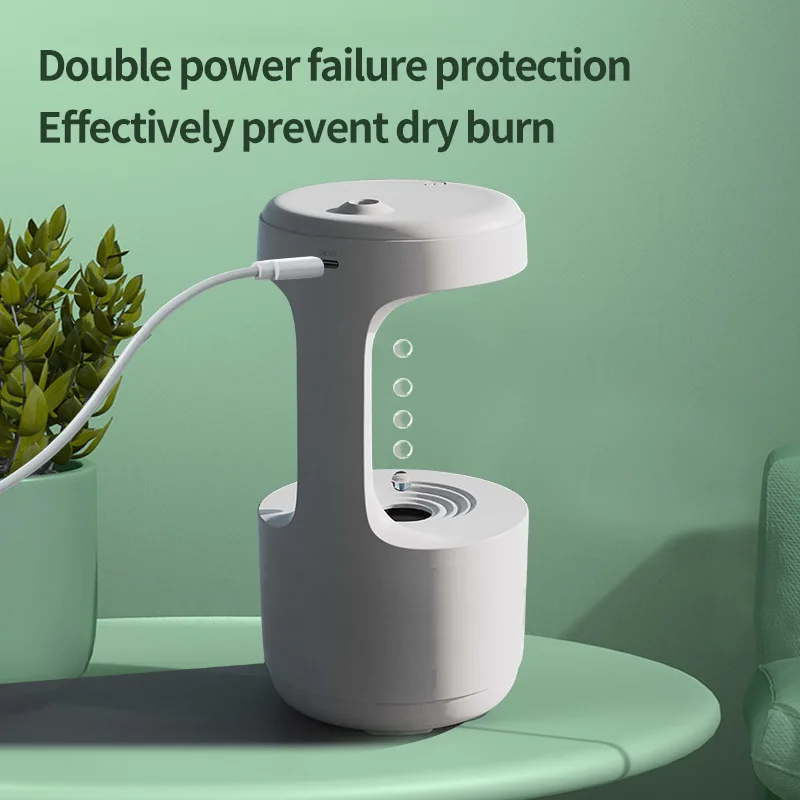 Anti-Gravity Water Droplet Air Humidifier Night Lamp - Image 2