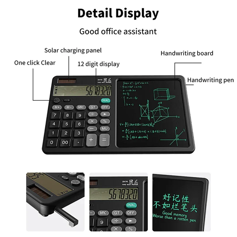 Portable Scientific LCD Notepad Calculator - Image 3