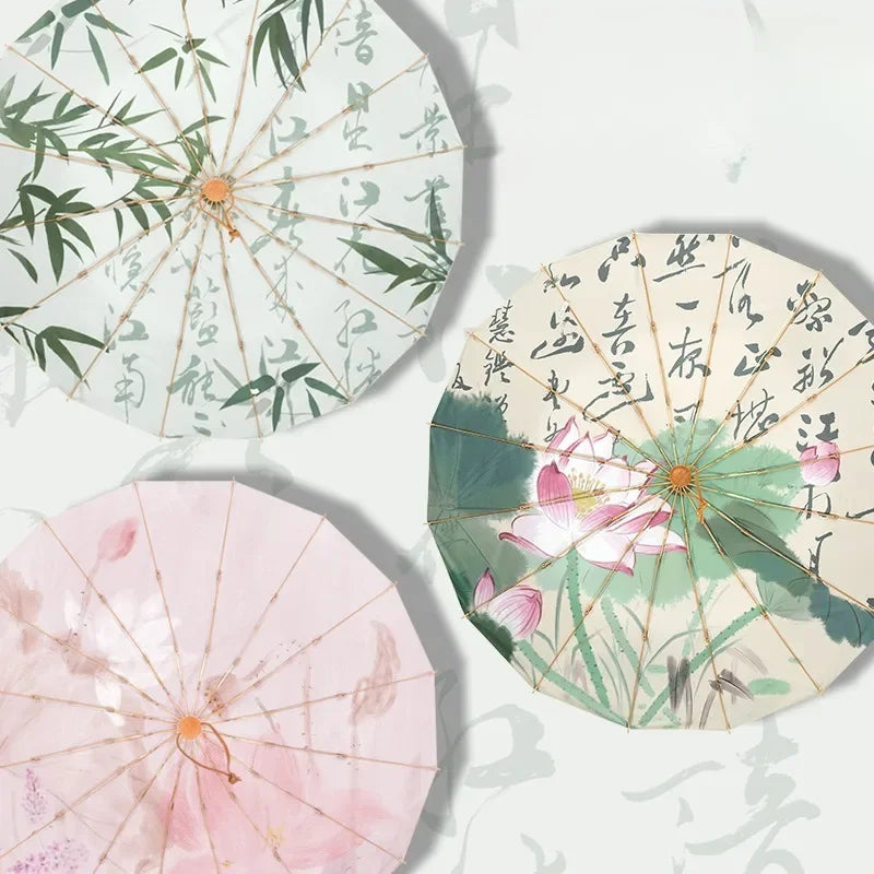 Handmade Bamboo Calligraphy Umbrella - Image 2