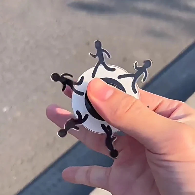 Running Stickman Optical Illusion Fidget Spinner - Image 2