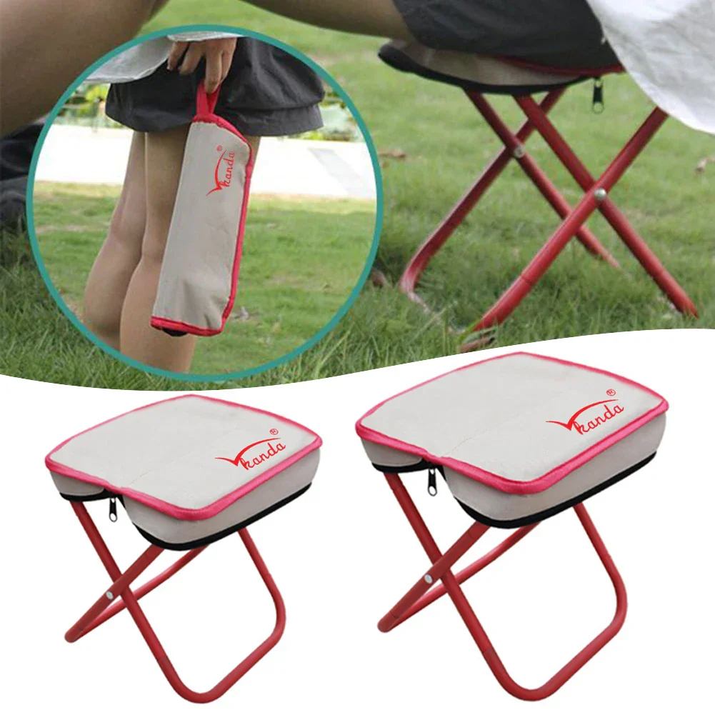Space-Saving Lightweight Stainless Steel Foldable  Stool - Image 2