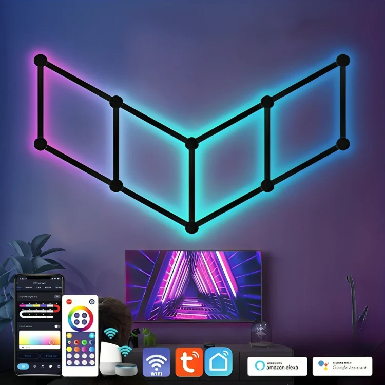 Smart Mosaic DIY Ambient Intelligent App Control Wall Lamp - Image 1