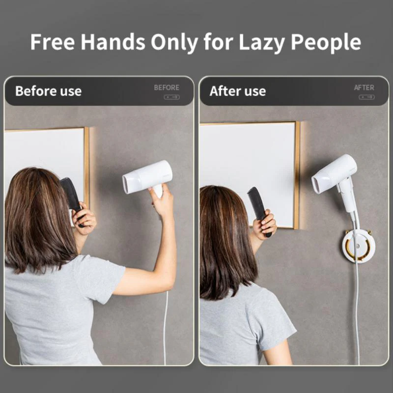 Mounted Universal Self-Adhesive Hair Dryer Holder - Image 2
