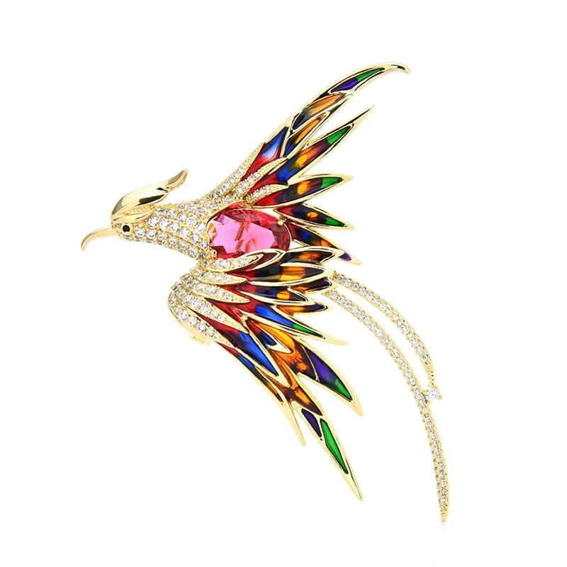 Colorful Flying Phoenix Brooches - Image 3