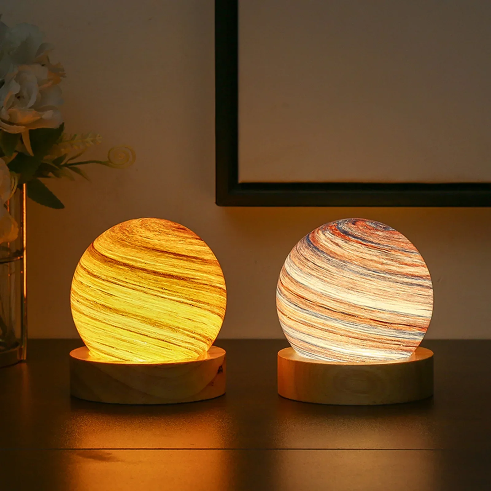 3D Crystal Planets Atmosphere Night Lamp - Image 2