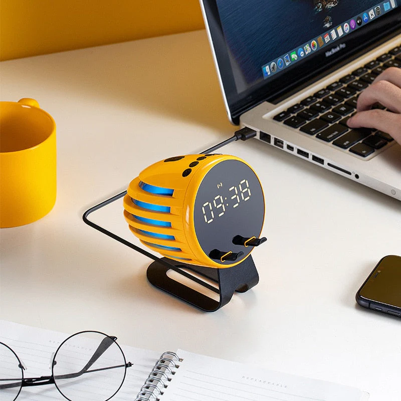 Elegance Symphony Wooden Bluetooth Speaker Clock - Image 2