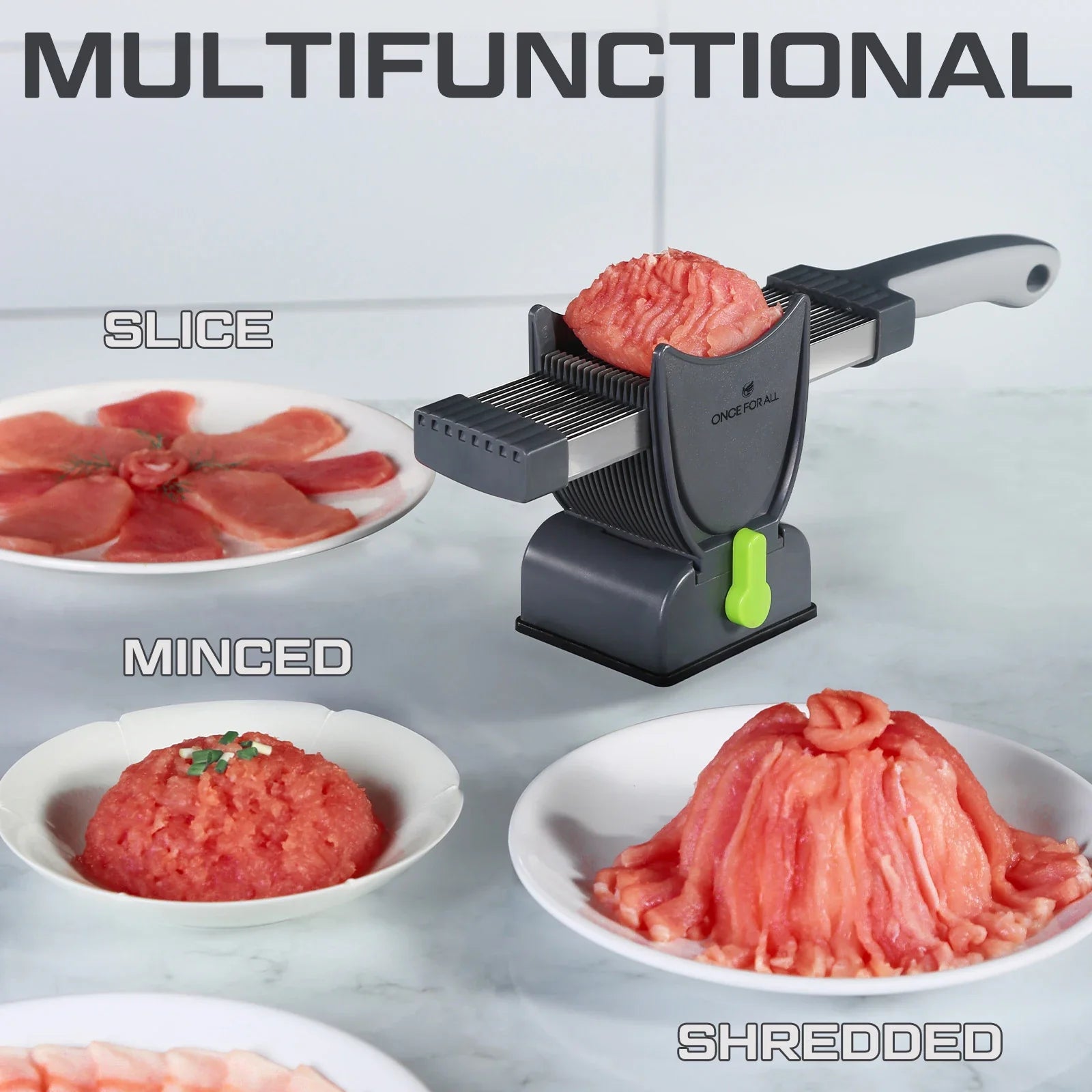 Multifunctional Stainless Steel Manual Meat Cutter Tool - Image 2