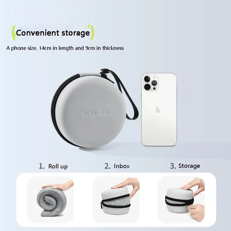 U-Shaped Memory Foam Soft Built-in  Storage Case Travel Pillow - Image 3