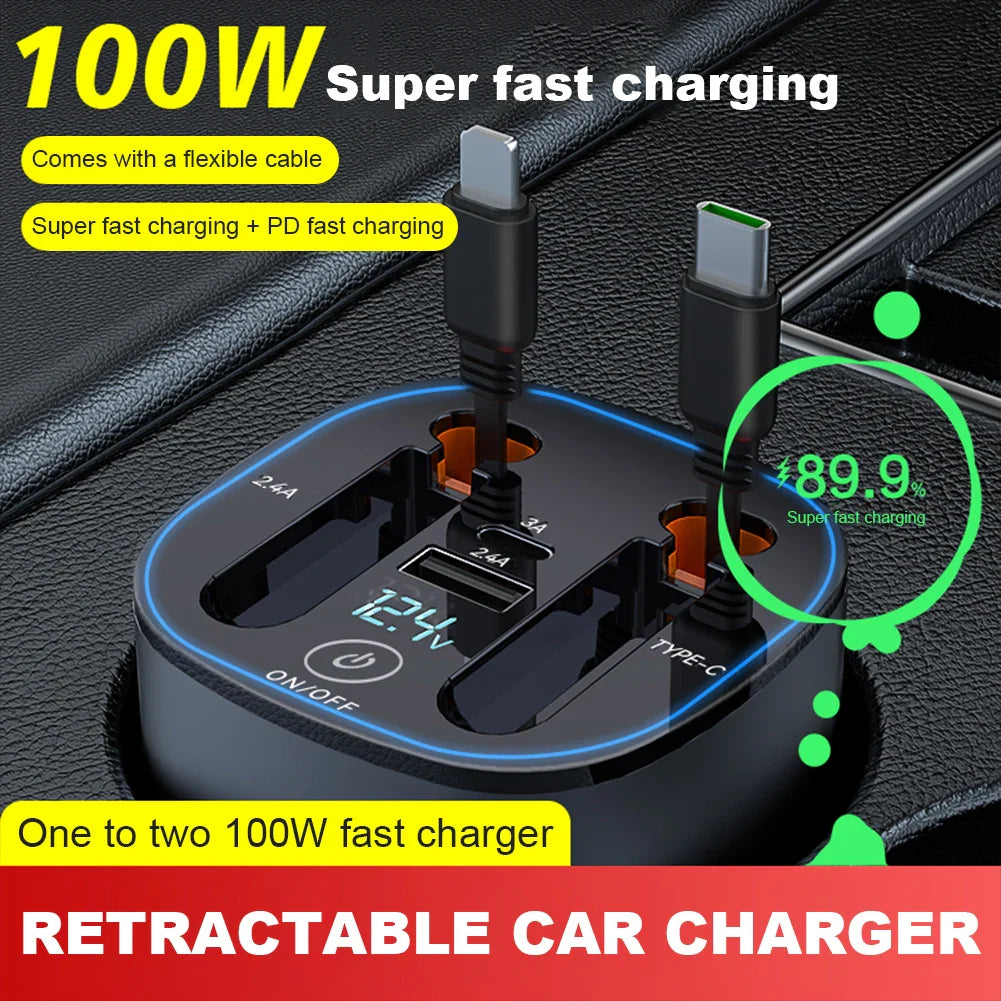 Smart Ride Retractable Car Fast Charger - Image 3