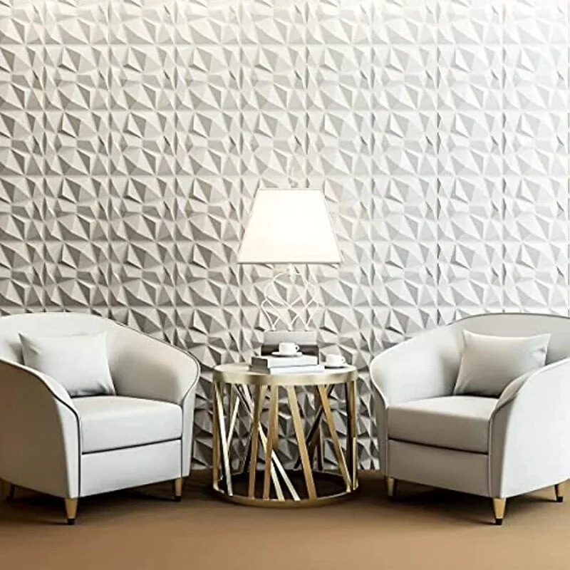 3D Diamond Design Decorative Matt Wall Panel Stickers - Image 1