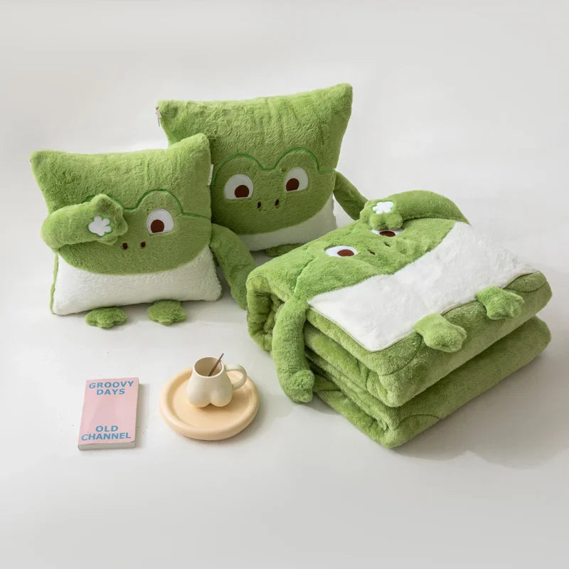 Cozy Dreams Mini Monster Quilted Pillow Blanket - Image 2
