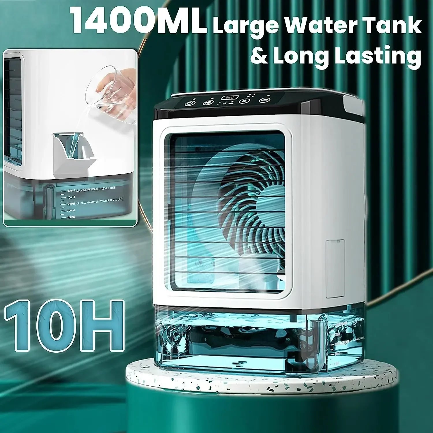 Ultrasonic Atomization Dual Spray Portable Air Conditioner - Image 2