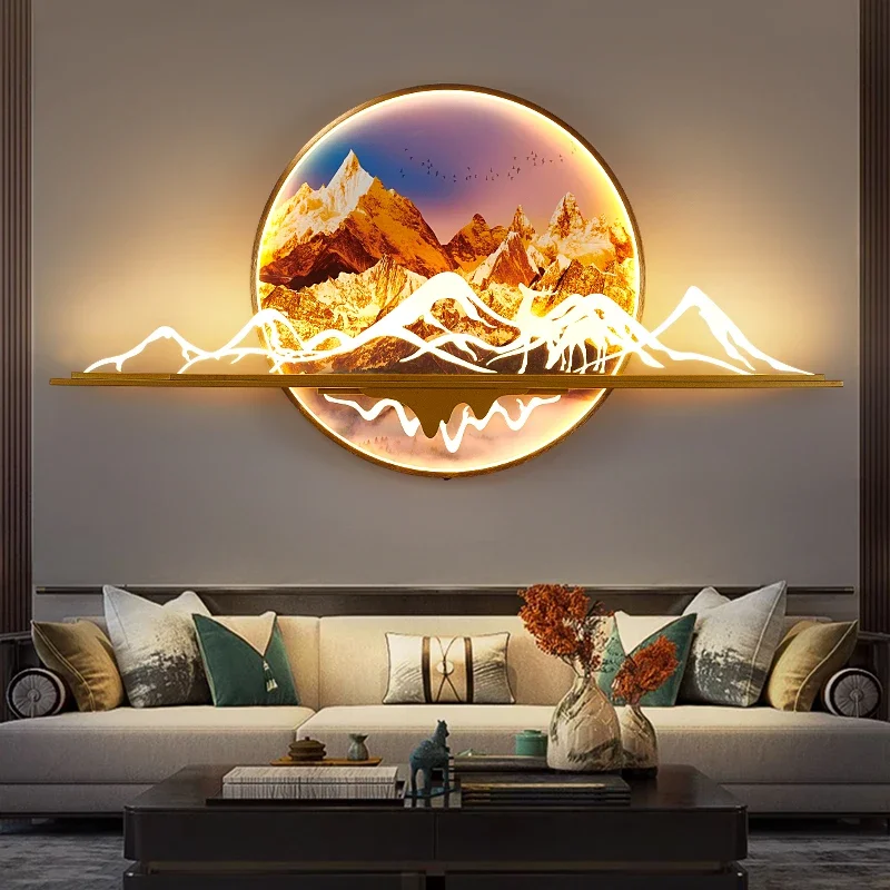 Mountain Sunset Scene LED Wall Lamp - Image 1