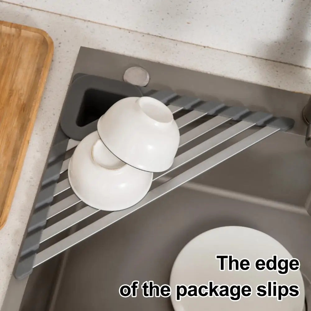 Triangle Slip-Resistant Sink Corner Storage Shelf Rack - Image 3