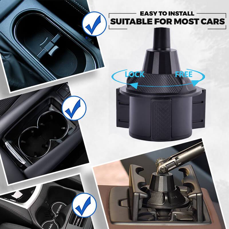 Adjustable Rotating Car Cup Holder Food Tray - Image 2